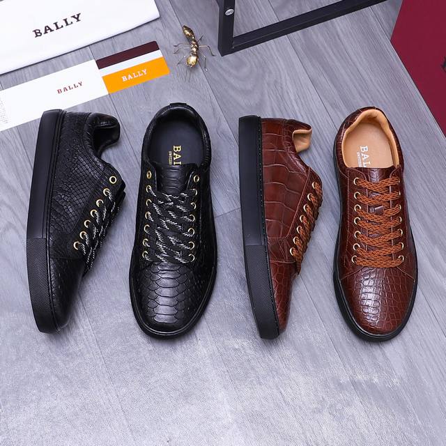 商品商标：Bally 巴利 休闲鞋 正码码数: 38-44 商品材料：精选石头纹牛皮鞋面 牛皮内里 原版大底